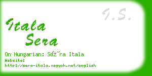 itala sera business card
